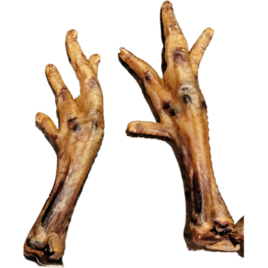 natural single ingredient dog treats dehydrated chicken feet size: 7 nail clipped feet per bag