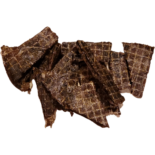 natural single ingredient dog treats dehydrated  100% venison meat size: (4oz)